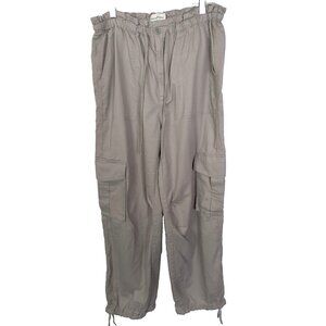 Abercrombie & Fitch Pants Womens Medium Tan Cargo Utility Straight Pockets Baggy